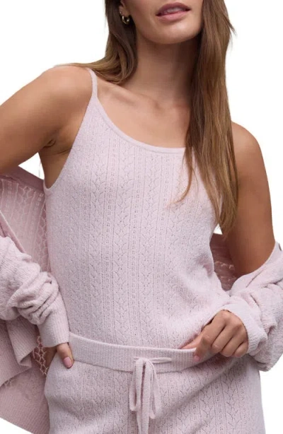 Barefoot Dreams Cozychic Ultra Lite Pointelle Tank In Pink