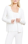 Barefoot Dreams Cozychic® Ultra Lite® Rib Cardigan In Pearl