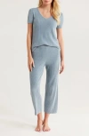 Barefoot Dreams Cozychic® Ultra Lite® Rib Culotte Lounge Set In Blue
