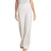 Barefoot Dreams Cozychic Ultra Lite Wide Leg Rolled Hem Pant In Bisque