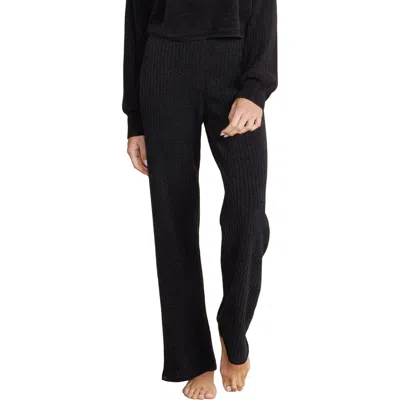 Barefoot Dreams ® Cozychic® Ultra Lite® Rib Rolled Edge Pants In Black