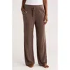 Barefoot Dreams ® Cozychic® Ultra Lite® Rib Rolled Edge Pants In Brown