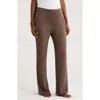 Barefoot Dreams Cozychic Ultra Lite Ribbed Lounge Pant In Brown