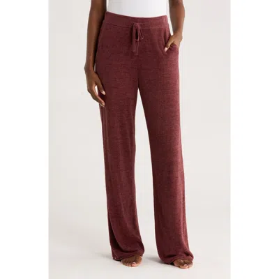Barefoot Dreams ® Cozychic® Ultra Lite® Rib Rolled Edge Pants In Burgundy