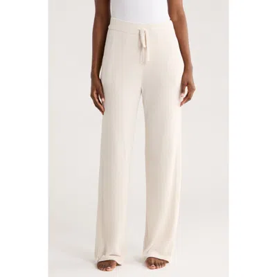 Barefoot Dreams ® Cozychic® Ultra Lite® Rib Rolled Edge Pants In White
