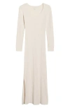 Barefoot Dreams Cozychic® Ultra Lite® Rib Scoop Neck Midi Dress In Neutral