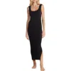 Barefoot Dreams ® Cozychic® Ultra Lite® Rib Square Neck Midi Dress In Black