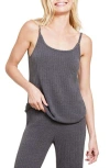 Barefoot Dreams Cozychic Ultra Lite Ribbed Scoop-neck Tank In Black