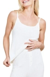 Barefoot Dreams Cozychic Ultra Lite Ribbed Tank In Pearl
