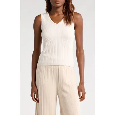 Barefoot Dreams Cozychic Ultra Lite® Rib V-neck Tank In Sand Dune
