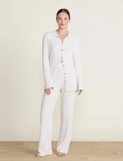 Barefoot Dreams Cozychic Ultra Lite® Ribbed Button Down Cardigan In White