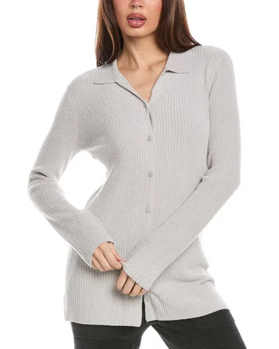 Barefoot Dreams Cozychic Ultra Lite Ribbed Button Down Cardigan In Gray