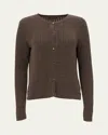 Barefoot Dreams Cozychic Ultra Lite Ribbed Cardigan In Java