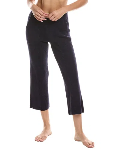 Barefoot Dreams Cozychic Ultra Lite Ribbed Pintuck Crop Pant In Black