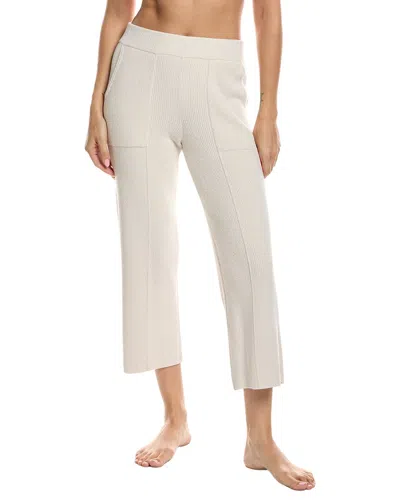 Barefoot Dreams Cozychic Ultra Lite Ribbed Pintuck Crop Pant In Neutral