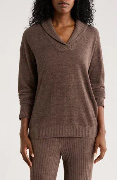 Barefoot Dreams ® Cozychic® Ultra Lite® Ribbed Pullover In Brown