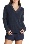 Barefoot Dreams Cozychic Ultra Lite Shawl-collar Pullover In Indigo