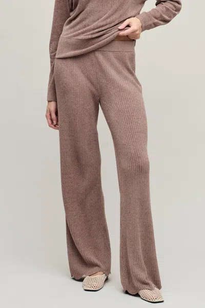 Barefoot Dreams Cozychic Ultra Lite® Ribbed Scallop Pant In Sable