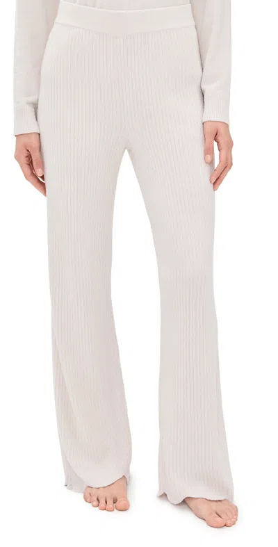 Barefoot Dreams Cozychic Ultra Lite Ribbed Scallop Pants Sand Dune In Neutral