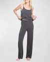 Barefoot Dreams Cozychic Ultra Lite Ribbed Scoop-neck Tank In Carbon