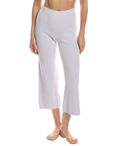 Barefoot Dreams Cozychic Ultra Lite Ribbed Slit Crop Pant In Purple