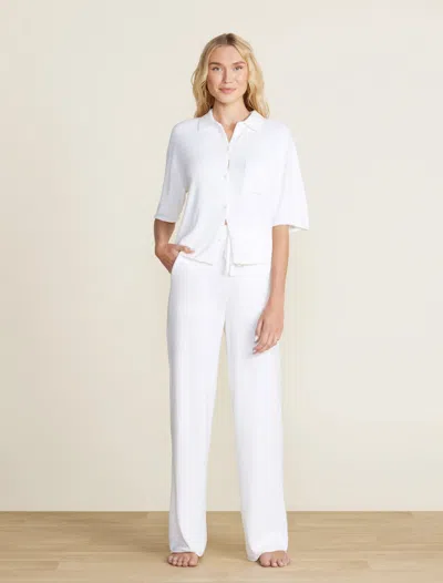 Barefoot Dreams Cozychic Ultra Lite® Rolled Edge Pant In White