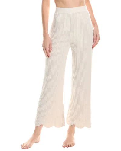 Barefoot Dreams Cozychic Ultra Lite Scallop Cropped Pant In Gray