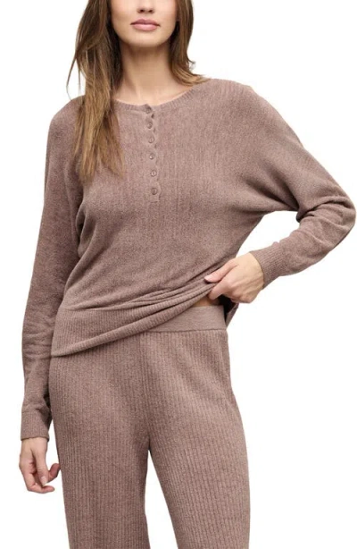 Barefoot Dreams Cozychic Ultra Lite® Scallop Dolman Henley In Green