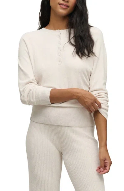 Barefoot Dreams Cozychic Ultra Lite® Scallop Dolman Henley In White