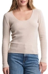 Barefoot Dreams Cozychic® Ultra Lite® Scallop Scoop Neck Lounge Top In Neutral