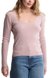 Barefoot Dreams Cozychic® Ultra Lite® Scallop Scoop Neck Lounge Top In Pink