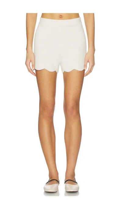 Barefoot Dreams Cozychic Ultra Lite Scallop Short In White
