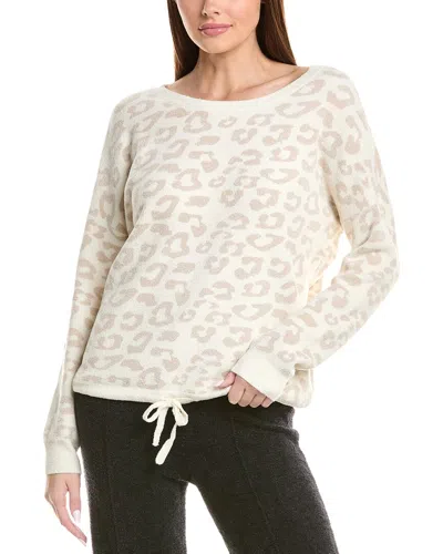 Barefoot Dreams Cozychic Ultra Lite Slouchy Barefoot In The Wild Pullover In White