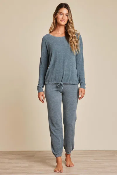Barefoot Dreams Cozychic Ultra Lite® Slouchy Pullover In Blue Cove