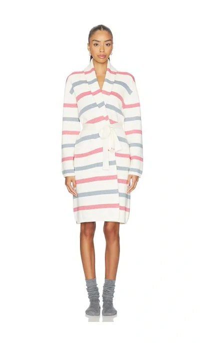Barefoot Dreams Cozychic Ultra Lite Stripe Robe In Cream