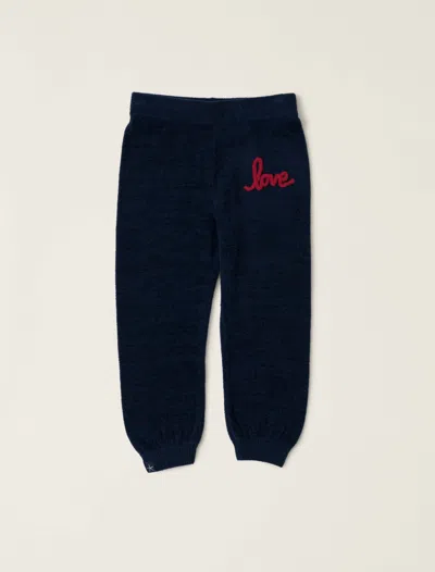 Barefoot Dreams Babies' Cozychic Ultra Lite® Toddler Love Stitch Jogger In Blue