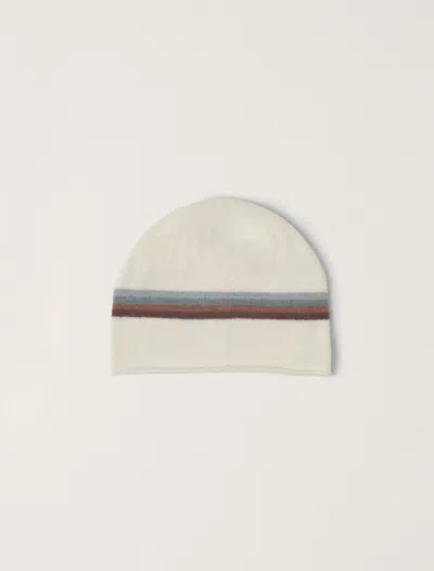 Barefoot Dreams Babies' Cozychic Ultra Lite® Toddler Multi Stripe Beanie In Cream Multi