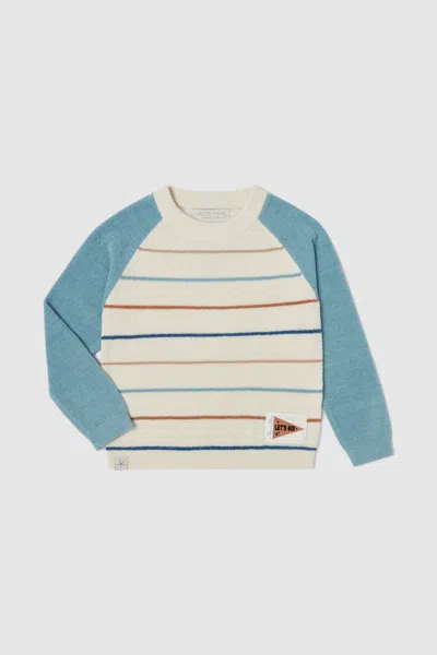 Barefoot Dreams Babies' Cozychic Ultra Lite® Toddler Striped Play Pullover In Brown