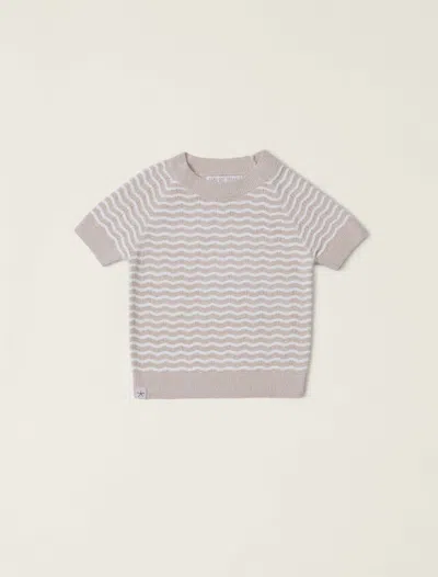 Barefoot Dreams Babies' Cozychic Ultra Lite® Toddler Wavy Raglan Tee In Neutral
