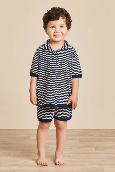Barefoot Dreams Babies' Cozychic Ultra Lite® Toddler Wavy Short In Black
