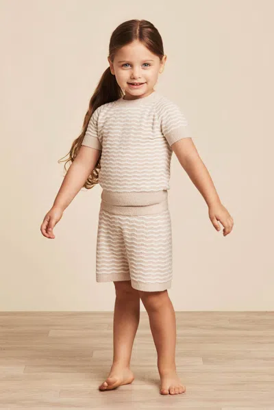 Barefoot Dreams Babies' Cozychic Ultra Lite® Toddler Wavy Short In Neutral