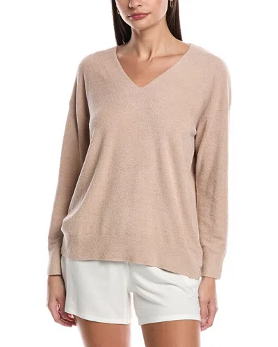 Barefoot Dreams Cozychic Ultra Lite V-neck High-low Pullover In Brown
