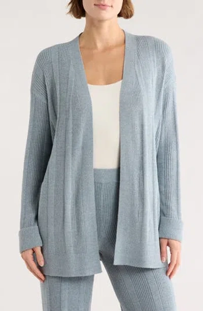 Barefoot Dreams ® Cozychic Ultra Lite® Variegated Rib Open Cardigan In Blue