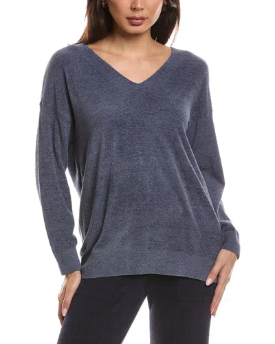 Barefoot Dreams Cozychic Ultra Lite V-neck High-low Pullover In Blue