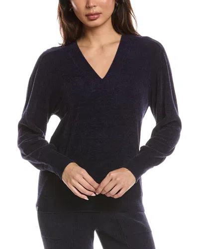 Barefoot Dreams Cozychic Ultra Lite V-neck Pullover In Blue