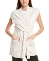 Barefoot Dreams Cozychic Ultra Lite Waist Tie Vest In Brown