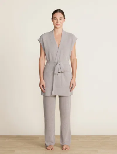 Barefoot Dreams Cozychic Ultra Lite® Waist Tie Vest In Pewter