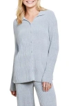 Barefoot Dreams ® Cozychic® Ultra Lite® Wave Rib Button-up Shirt In Moonbeam