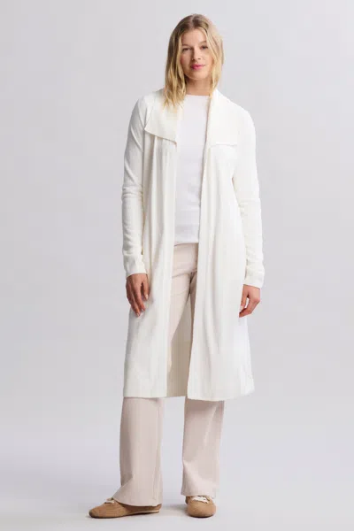 Barefoot Dreams Cozychic Ultra Lite® Wide Collar Long Cardigan In Pearl