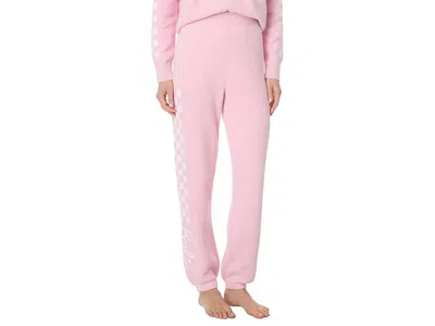 Barefoot Dreams Cozychic Ultra Lite(r) Checkered Barbie Joggers In Pink
